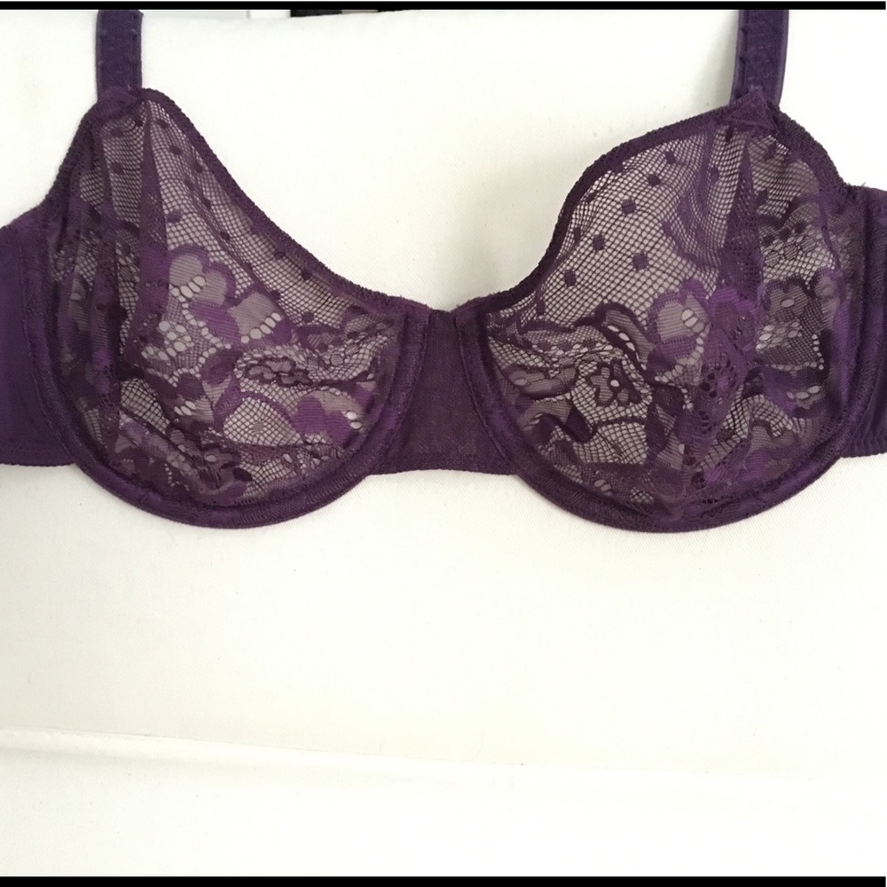 Deep Purple Lace Barbara Demi Bra